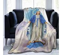 Virgin Mother Mary Throw Blanket Ultra-Soft Micro Fleece Blanket Movies Blanket for Bed Couch Living Room 60"x50"