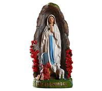 Virgin religion marieorion figurine statue our Lady of Lourdes and Saint Bernadette Sculpture for Office Home Decoration,9x8.5x20 cm