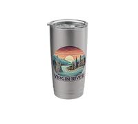 Virgin River T-Shirt Retro Minimalist River Virgin Stainless Steel Insulated Tumbler