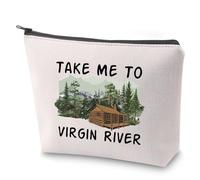 Virgin TV Series Inspired Cosmetic Bag Take Me to V River Makeup Bag with Zipper Jack and Mel Fans Toiletry Bag (Virgin River)