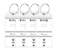Virgin Voyages Cruise Luggage Tag Holders [4 Pack] - Waterproof, Durable Plastic with Steel Loops - Fits All Virgin Ships for Cruising in 2026, 2027 and 2028 - Cruise Essentials