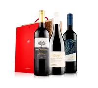 Virgin Wines - Classic Red Wine Trio in Wooden Gift Box - 3 Bottles (75cl) - Argentinian Malbec, Australian Shiraz and Classic Rioja