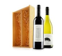 Virgin Wines - Premium Mixed Wine Duo (2x75cl) in Wooden Gift Box - Australian Viognier and Cabernet Sauvignon Gift Set