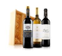 Virgin Wines - Spanish Rioja Trio in Wooden Gift Box - 3 bottles (75cl) - premium red and white wine gift