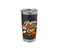 Virginia Boo Crew Cute Ghost Fall Halloween State Stainless Steel Insulated Tumbler
