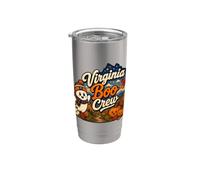 Virginia Boo Crew Cute Ghost Fall Halloween State Stainless Steel Insulated Tumbler