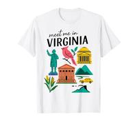 Virginia Doodles Souvenir Travel Vacation Trip State T-Shirt