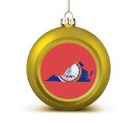 Virginia Flag Map Christmas Balls for Tree Decoration PC Baubles Hanging Ornaments Festive Decor 4PCS