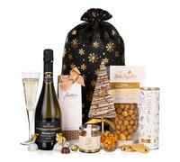 Virginia Hayward Christmas Hamper, Festive Fizz - Hampers & Gourmet Gifts Decadent Festive Treats with Prosecco, Nuts, Luxury Chocolates, Biscuits and More - Indulgent Christmas Presents