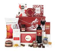 Virginia Hayward Christmas Hamper, Silent Night Carton - Hampers & Gourmet Gifts Luxurious Festive Delights with Cabernet Sauvignon, Fudge, Cake and More - Decedent Christmas Presents