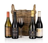 Virginia Hayward Four Wines in a Wicker Hamper