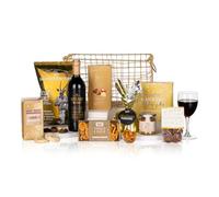 Virginia Hayward Hamper, SEASON’S SPLENDOUR HAMPER - Luxurious festive gift basket featuring mulled wine, Christmas pudding, chocolates, savoury snacks & more.