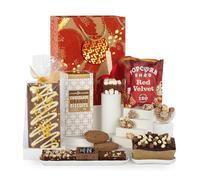 Virginia Hayward The Love Chocolate Hamper - End of year Teacher gift Hampers & Gourmet Gifts with Orange Biscuits, Fudge, Loaf Cake, Hot Choco Spoon and Chocolate Bar, Delicious Gifts