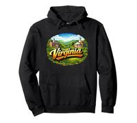 Virginia Historic Valley Landscape Pullover Hoodie