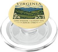 Virginia Landscape Vintage State Pride Nature Illustration PopSockets PopGrip for MagSafe