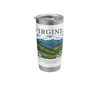 Virginia Landscape Vintage State Pride Nature Illustration Stainless Steel Insulated Tumbler