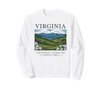 Virginia Landscape Vintage State Pride Nature Illustration Sweatshirt