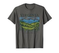 Virginia Landscape Vintage State Pride Nature Illustration T-Shirt