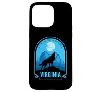 Virginia Live Love Explore Howling Wolf Design Case for iPhone 15 Pro Max