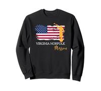 Virginia Norfolk Mission Angel Moroni USA Flag Faith Design Sweatshirt