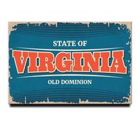 Virginia Poster Fridge Magnet The Old Dominion State Travel Souvenir Norfolk Richmond