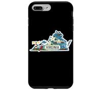 Virginia Pride State Outline Landmarks Travel Illustration Case for iPhone 7 Plus/8 Plus