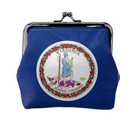 Virginia State Flag Coin Purses, Change Purse Wallets, For Festivals And Special Occasions, Black, One Size, Art Deco