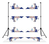 Virginia State Flag Map Print 5x7ft Backdrop Curtain With Hanging Pocket Back Drop Photography Accessories For Live Streaming