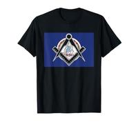 Virginia State Flag Masonic Square & Compass Freemason T-Shirt