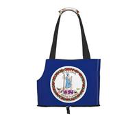 Virginia state flag print Puppy Carrier Walking Dog Bags Pets Dogs Carrier Bags for small Dogs and Cat and Rabbit