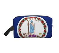Virginia State Flag Print Toiletry Bag for Men Travel Toiletry Bag, Spacious Capacity Cosmetic Bag for Women