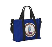 Virginia State Flag Print Travel Hand Bag for Women Men for Gym Weekend Vacation Beach Vacations Daily Use