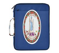 Virginia State Va Flags Blue Expanding File Folder with Labels 7 Pockets A4 Letter Size with Zipper Closure for Office Supplies File Organizer Folder