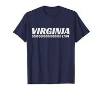 Virginia USA Checkered Flag VA Motorsports T-Shirt