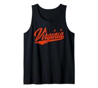 Virginia Varsity Script Vintage Retro Sports Jersey Style Tank Top