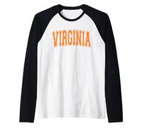 Virginia Varsity Style Text Sports Athletic Jersey Style Raglan Baseball Tee