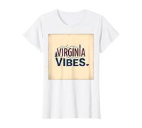 Virginia Vibes: Mountain Love for Outdoor Enthusiasts T-Shirt, Women, White, XS