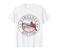 Virginia Vintage State 1788 Shirt Cardinal and Colonial Stre T-Shirt
