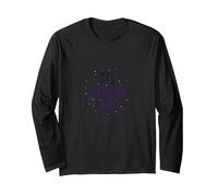 Virgo AF Zodiac Starry Celestial Astrology Lover Gift Long Sleeve T-Shirt, Adult Unisex, Black, S