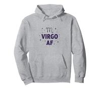 Virgo AF Zodiac Starry Celestial Astrology Lover Gift Pullover Hoodie, Adult Unisex, Heather Grey, XXL