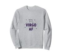 Virgo AF Zodiac Starry Celestial Astrology Lover Gift Sweatshirt, Adult Unisex, Heather Grey, S