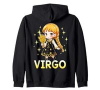Virgo Anime Zodiac Sign Zip Hoodie