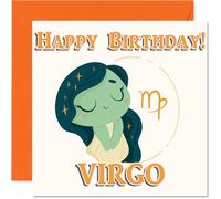 Virgo Birthday Card for Men, Zodiac Cartoon