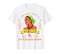 Virgo Black Queen Melanin Queens Virgos August September Value Graphic T-Shirt, Men, White, L