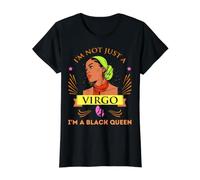 Virgo Black Queen Melanin Queens Virgos August September Value Graphic T-Shirt, Women, Black, S