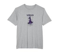 Virgo Celestial Maiden Zodiac Astrology Star Goddess T-Shirt, Men's Big and Tall, Heather Grey, 6X Tall