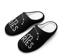 Virgo Constellation Slippers Women Winter Warm Cotton Hotel Slippers Anti-Slip Indoor Slip-Ons House Shoes 11-12（42-43）