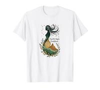 Virgo Earth Sign Goddess Mystical Celestial Art for Women T-Shirt, Men, White, XXL