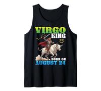 Virgo King Born On August 24th Happy Birthday to Me Dad Son Tank Top