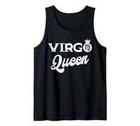 Virgo Queen Retro Distressed Virgo Zodiac Sign Birthday Tank Top